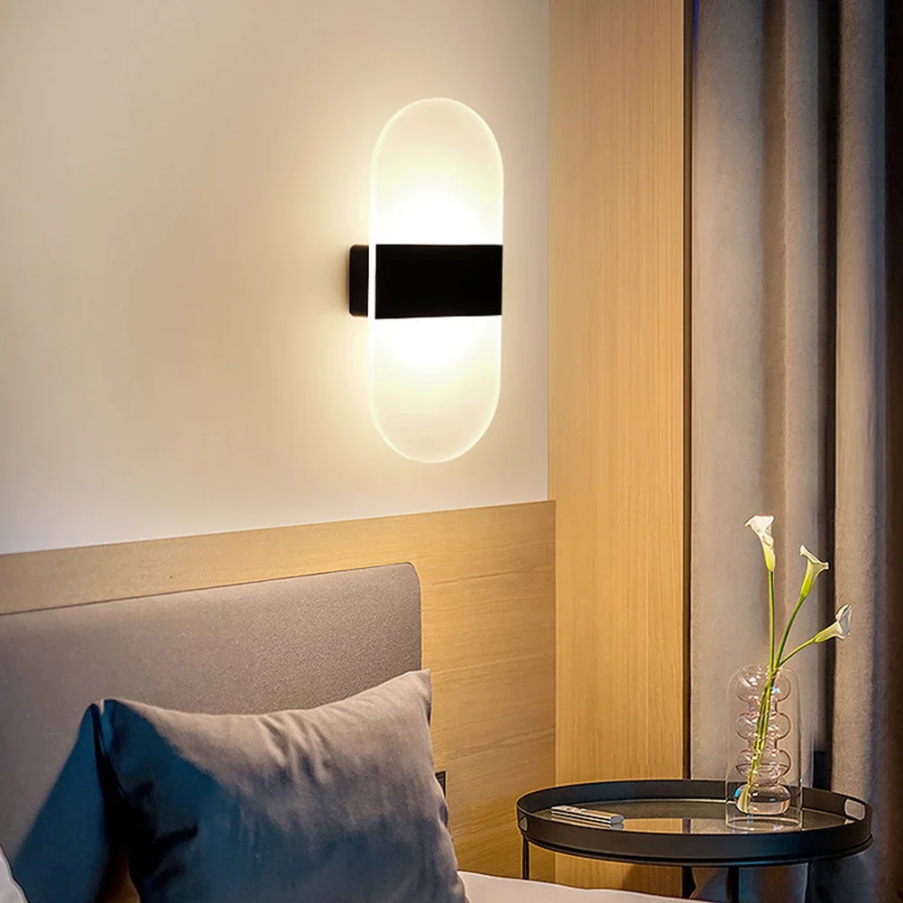 Luces de pared recargables por USB para el hogar, iluminación interior con Sensor de movimiento, lámpara de mesita de noche para dormitorio, pasillo y escalera