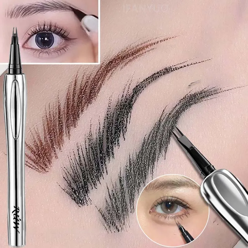 2Point Liquid Eyebrow Pencil Waterproof Sweat-proof Outline Wild Eyebrow Shape Easy To Wear Microblade Eye Liner Brow Pen Makeup