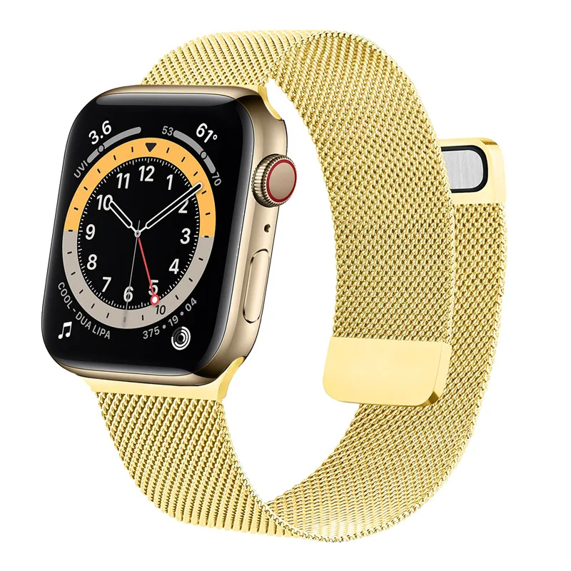 Strap For Apple Watch Band Series 6 5 4 3 2 1 Se 40mm 44mm 45mm Elegant Gold Magnetic Watchband Iwatch 6 5 4 42 44 40 45 49 mm