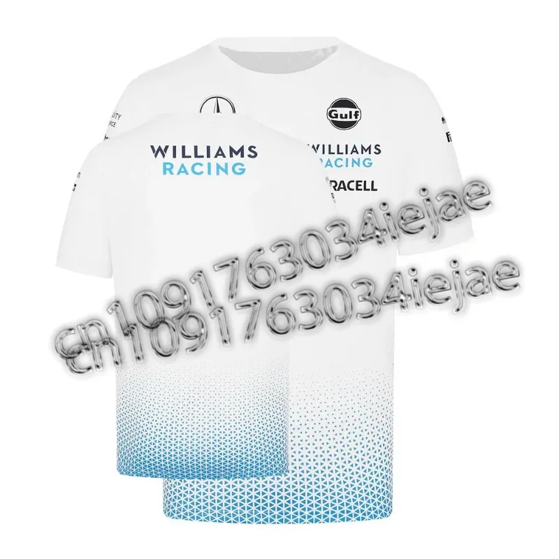 

2025 New Arrivals F1 W-Williams Racing Mens Women's Team Jersey Navy And White T-Shirt Formula1 Training Outdoor Sports Adults