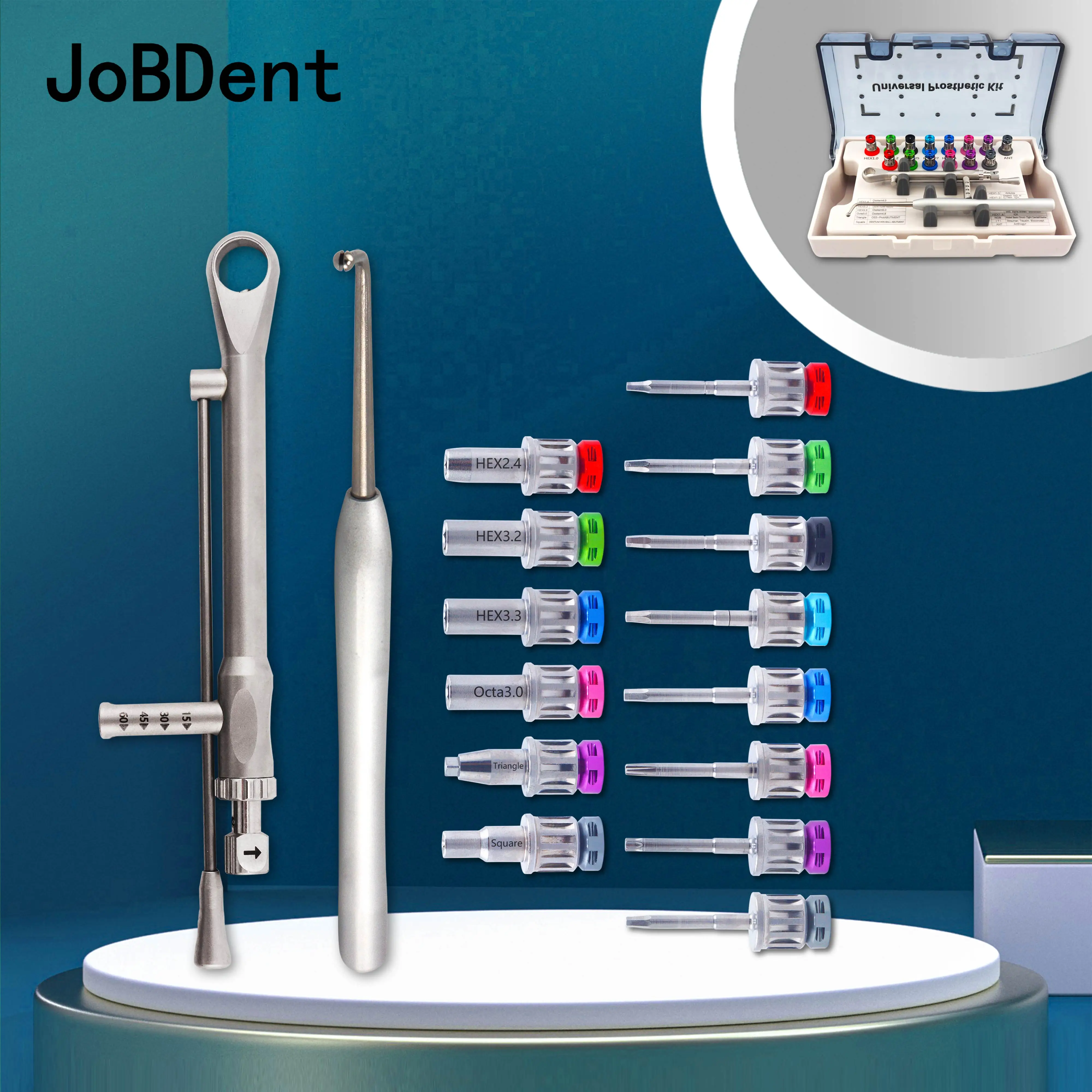 Screwdriver Tools Dental Implant Torque Wrench Ratchet with Drivers & Wrench Kit