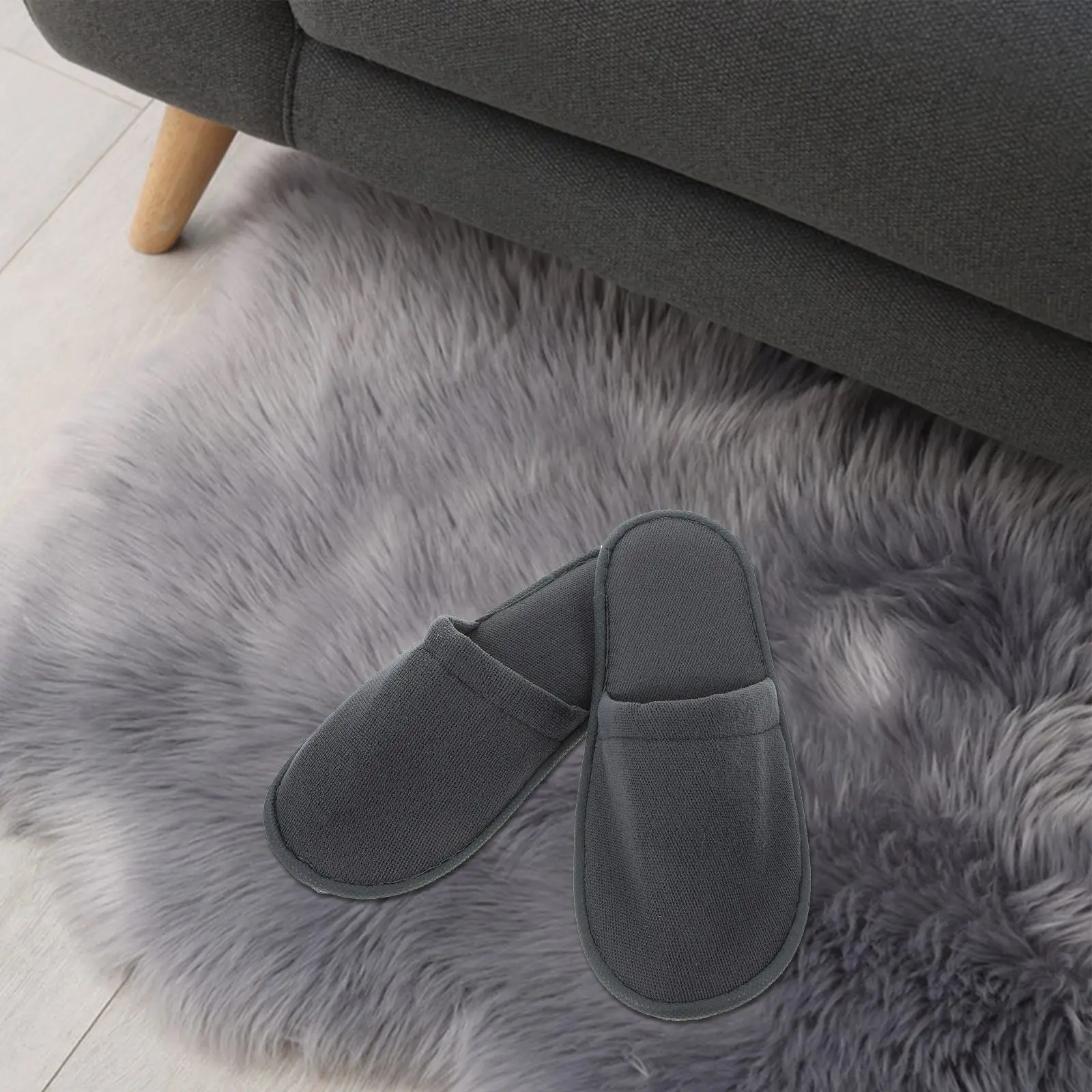 

6Pairs Thickened Disposable Slippers Hygienic Convenient Guest Slippers for Short Term Rental Use Indoor