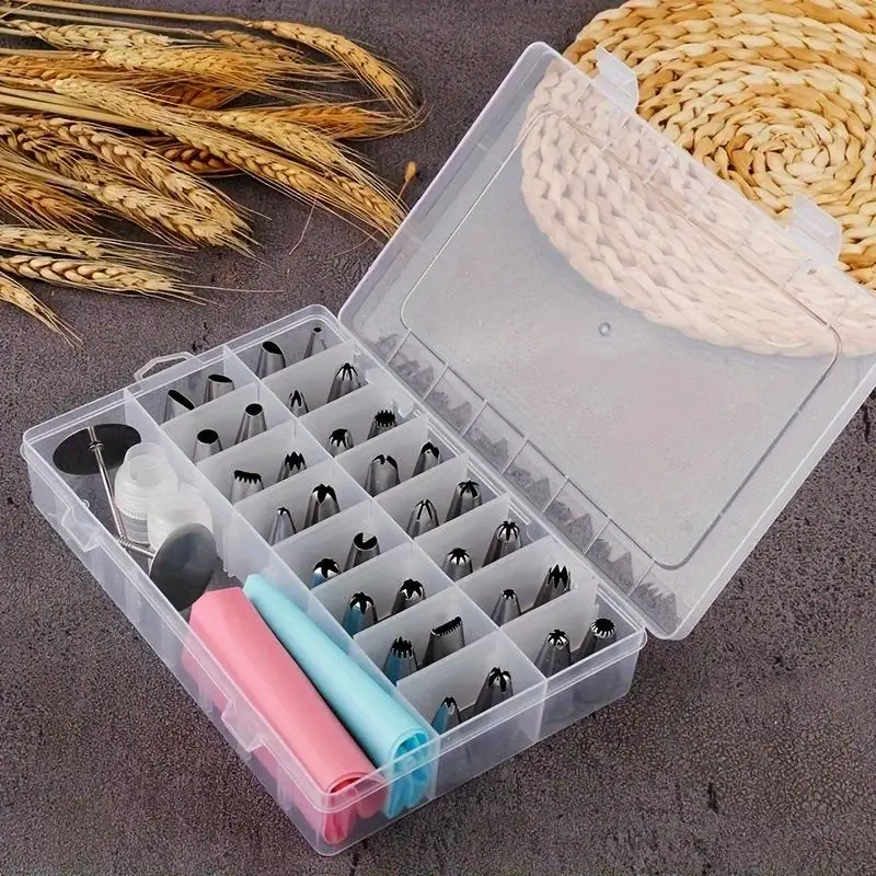 38Pcs Cake Decorating Tools Icing Cream Piping Nozzle Tips Confectionery Pastry Bags Stainless Steel Nozzles Tip Cake Decoration