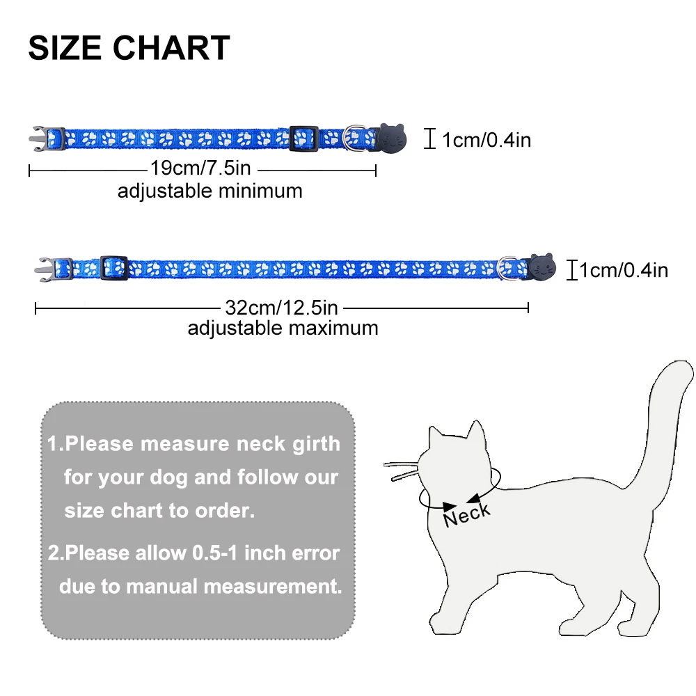 Personalized Cat Collar Adjustable Nylon Pet Products Bell Small Large Kitten Safety Accessories Pa Breakaway Tag Small Necklace