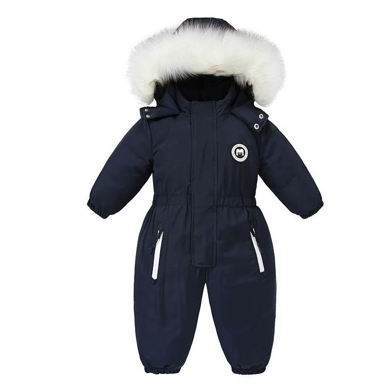 

Baby Onesie Outfit Infant Clothing Fall/Winter Ski Wear Style Children's Romper Outdoor Cotton Jacket Thickened Warmth