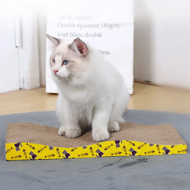 Cat Scratcher Corrugated Paper Multiple-Style Cat Scratch Pad Sharpen Claws Thickening  Corn Glue Decal Cardboard Pet Toy