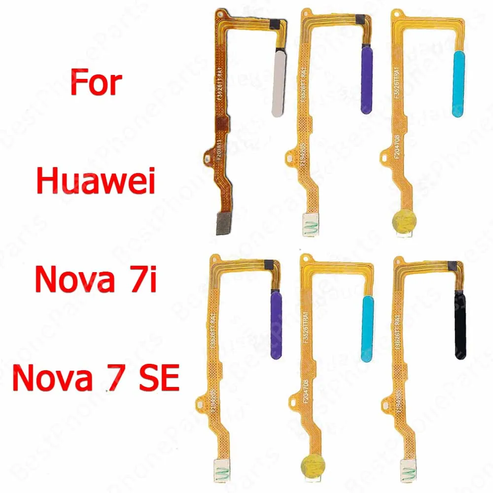 Finger Print Scanner Touch Menu Flex Cable Home Button Fingerprint Sensor For Huawei Nova 7i 7 SE Replacement Spare Parts