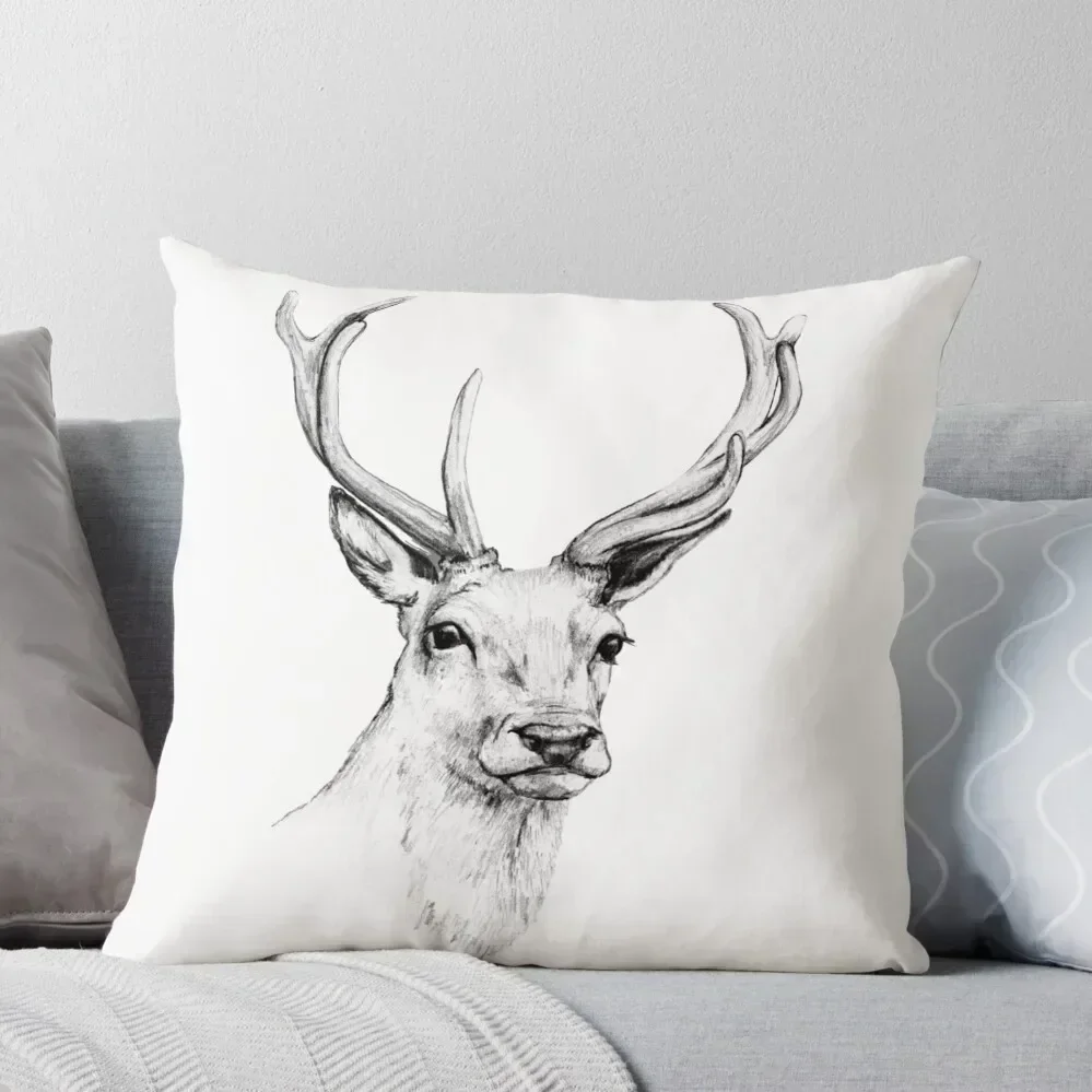 Deer Antlers Stag Head Throw Pillow Cushions Cover Sofa Cushions Elastic Cover For Sofa pillow