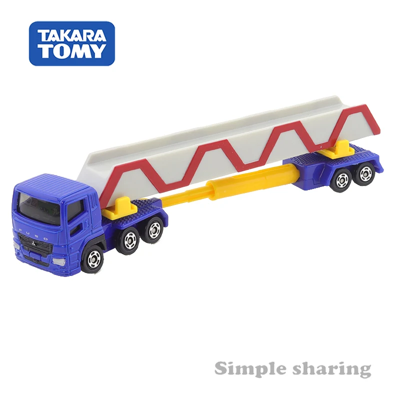 Takara Tomy 긴 타입 Tomica No.140 미쓰비시 후소 슈퍼 그레이트 폴 트레일러 자동차, 어린이 장난감, 모터 자동차 다이캐스트 금속 모델