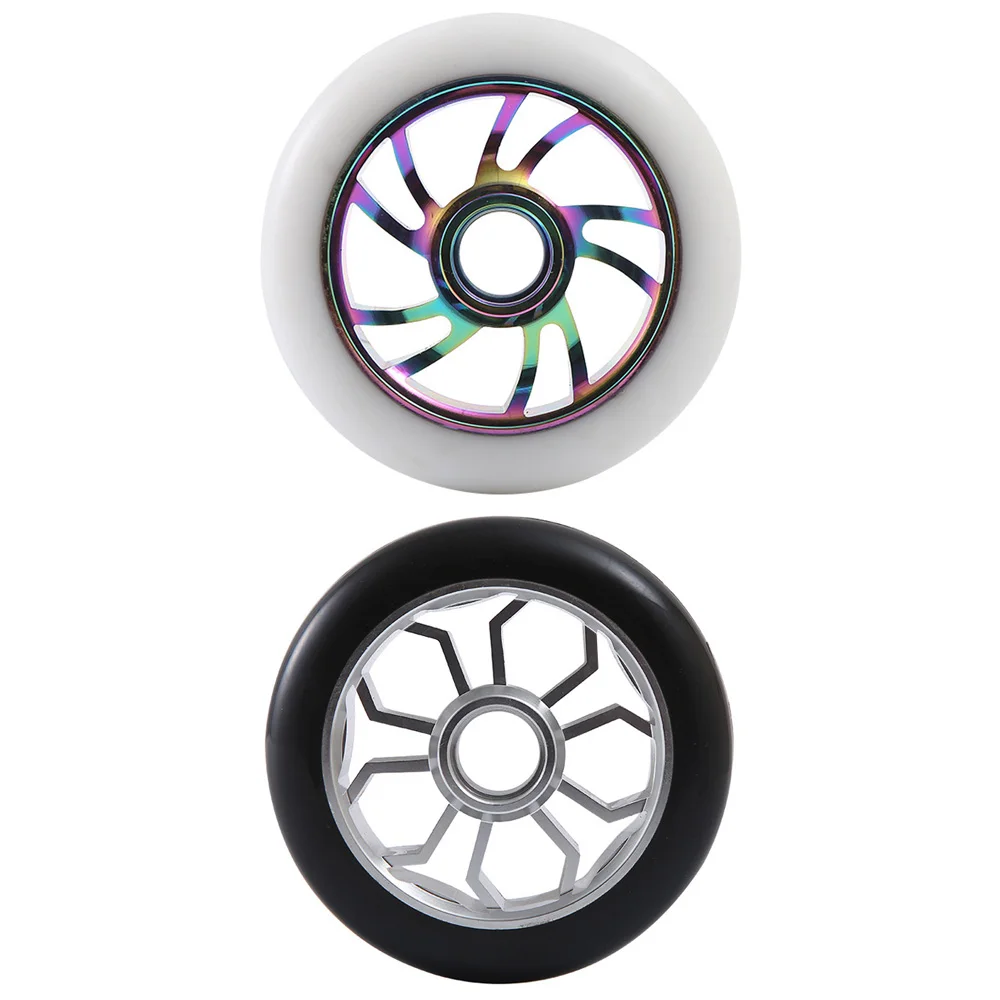 

88A PU колеса для скейтбординга 110 мм алюминиевые ступичные колеса для скутера с подшипниками аксессуар для чемодана прочный противоскользящий AMB319