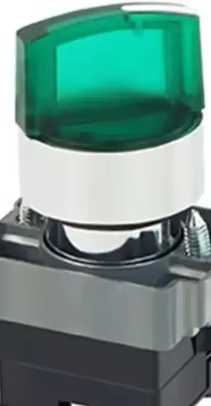 22mm Rotary Button Switch With LED Indicator, Rotary Switch, Self-locking On/off, Silver Material, 1 Million Mechanical Cycles.