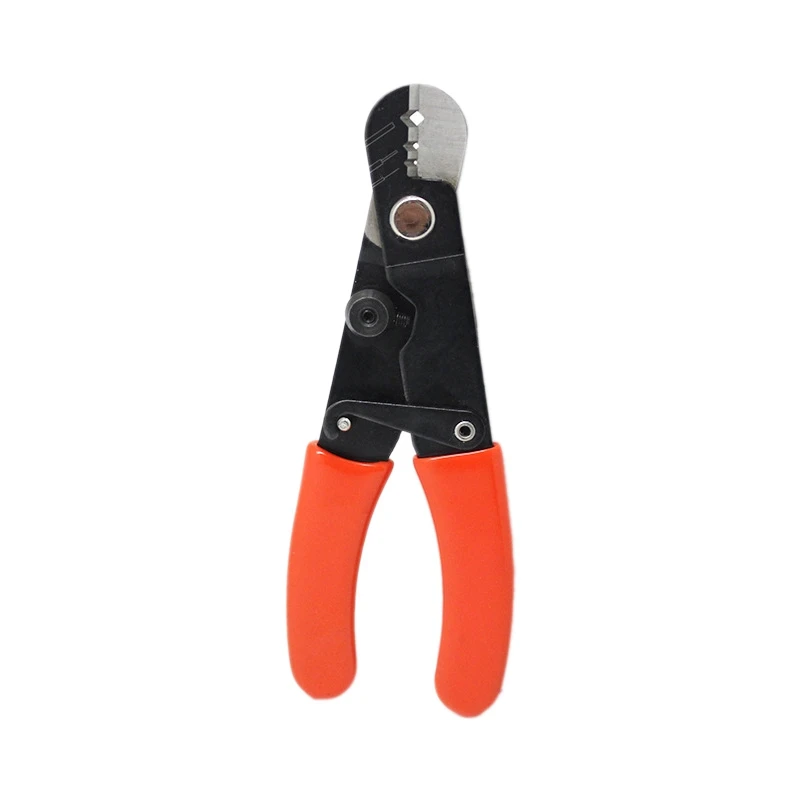 Three-Stage Optical Fiber Stripping Pliers 3-Hole Multifunctional 3-In-1 Network Optical Fiber Tool Easy To Use Orange+Black