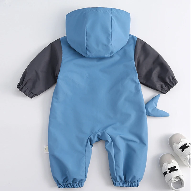 IYEAL Baby Autumn Clothes Baby Cartoon Jumpsuit Super Cute Baby Boys Hooded Jumpsuit Spring And Autumn Outdoor Jumpsuit
