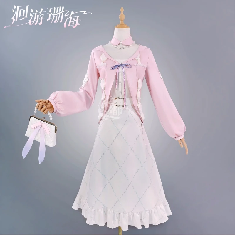 Sangonomiya Kokomi Cosplay Genshin Impact Anime Women Sweet Dress Coat Role Play Clothing Halloween Costume Casual Suit Pre-sale