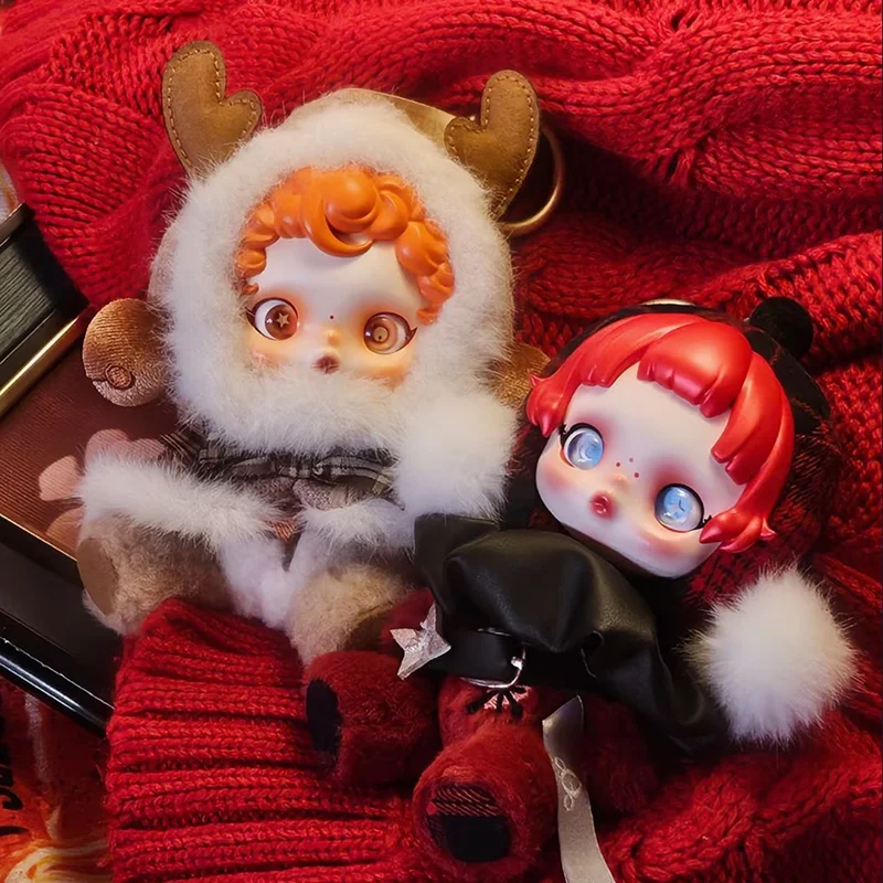 Figurines d'action Skullpanda Winter Disconnect Series, poupées visage en vinyle, jouets authentiques, nouvelle chanson de la neige, cadeau d'anniversaire pour filles, nouvel an