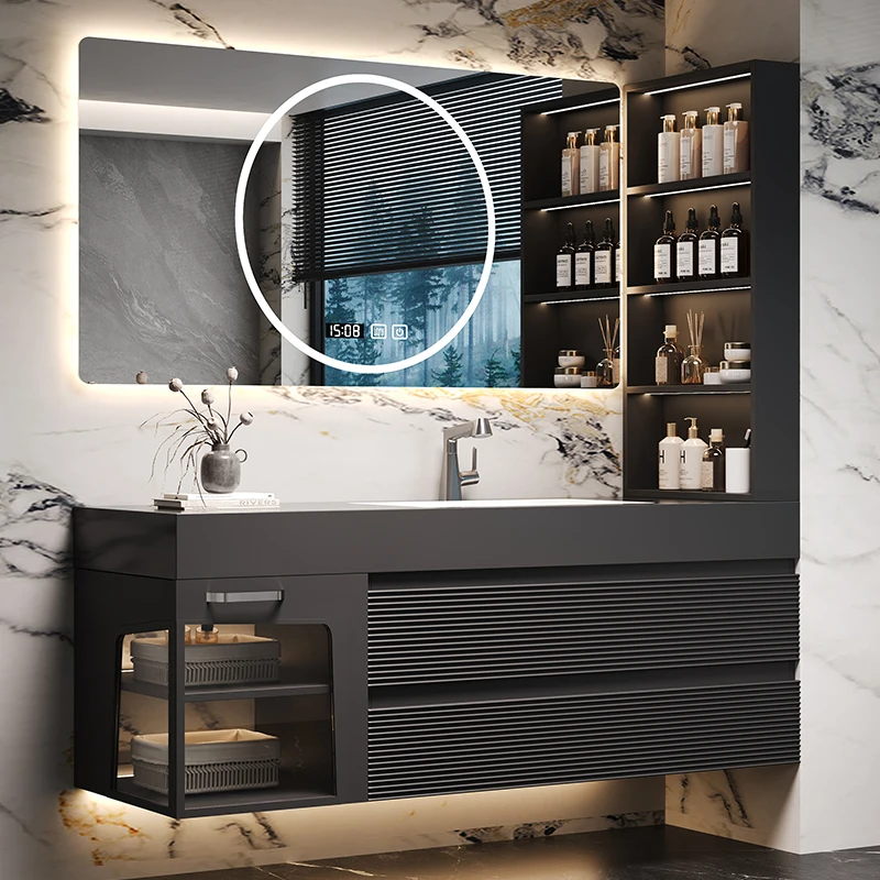 Luxury Decorations Bathroom Cabinet Wooden Wall Space Saver Toilet Partitions Cupboard Perfume Vanity Gabinete Trendy Furniture