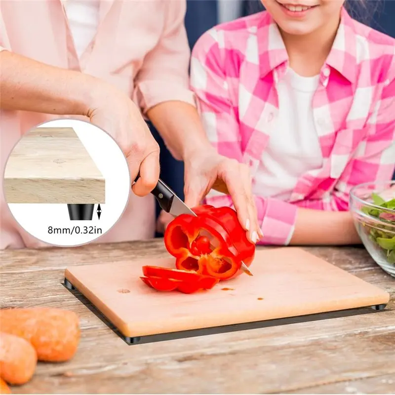 ETRT 40 PCS Rubber Cutting Board Feet Set With 304 Stainless Steel Screw, 0.59 X 0.31Inch Cutting Board Feet Set Non For Furnitu