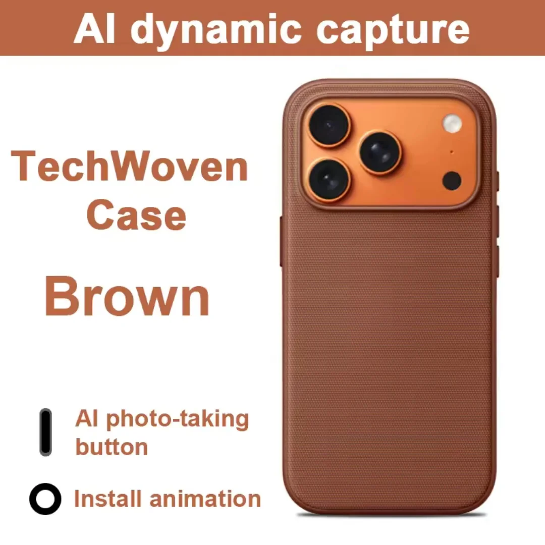 

AI Photo capture button for Apple Magsafe Techwoven Magnetic Case For iPhone 17 Pro Max Wireless Charging Full Protect Cover