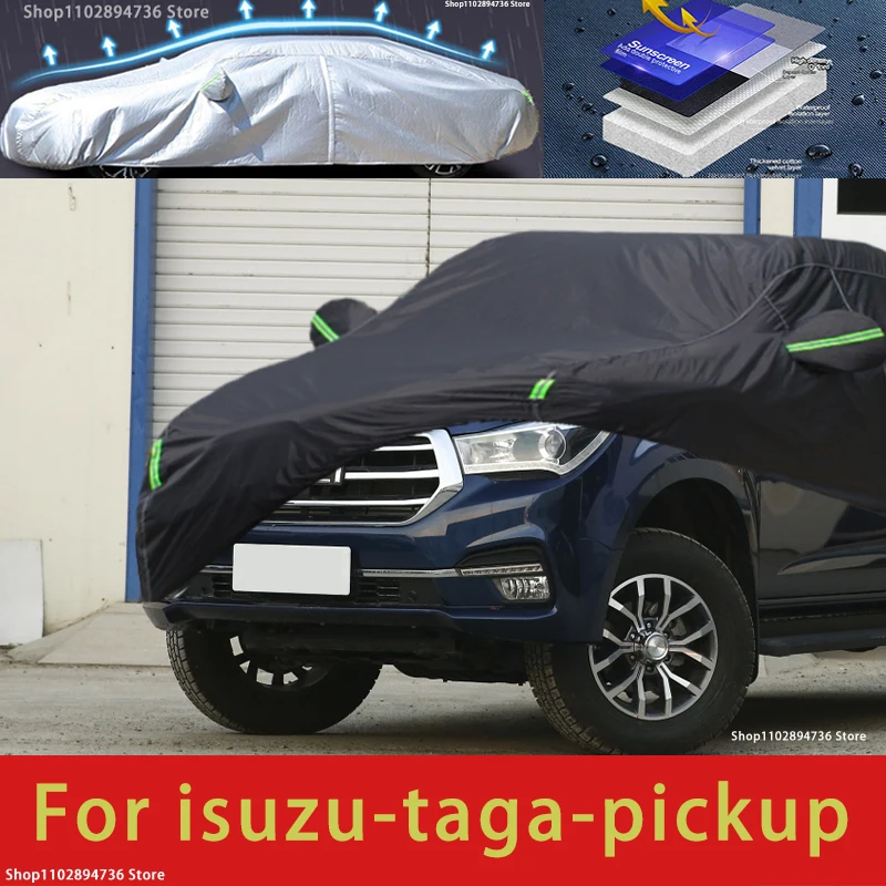 

For ISUZU Taga Fit Outdoor Protection Full Car Covers Snow Cover Sunshade Waterproof Dustproof Exterior black car cover