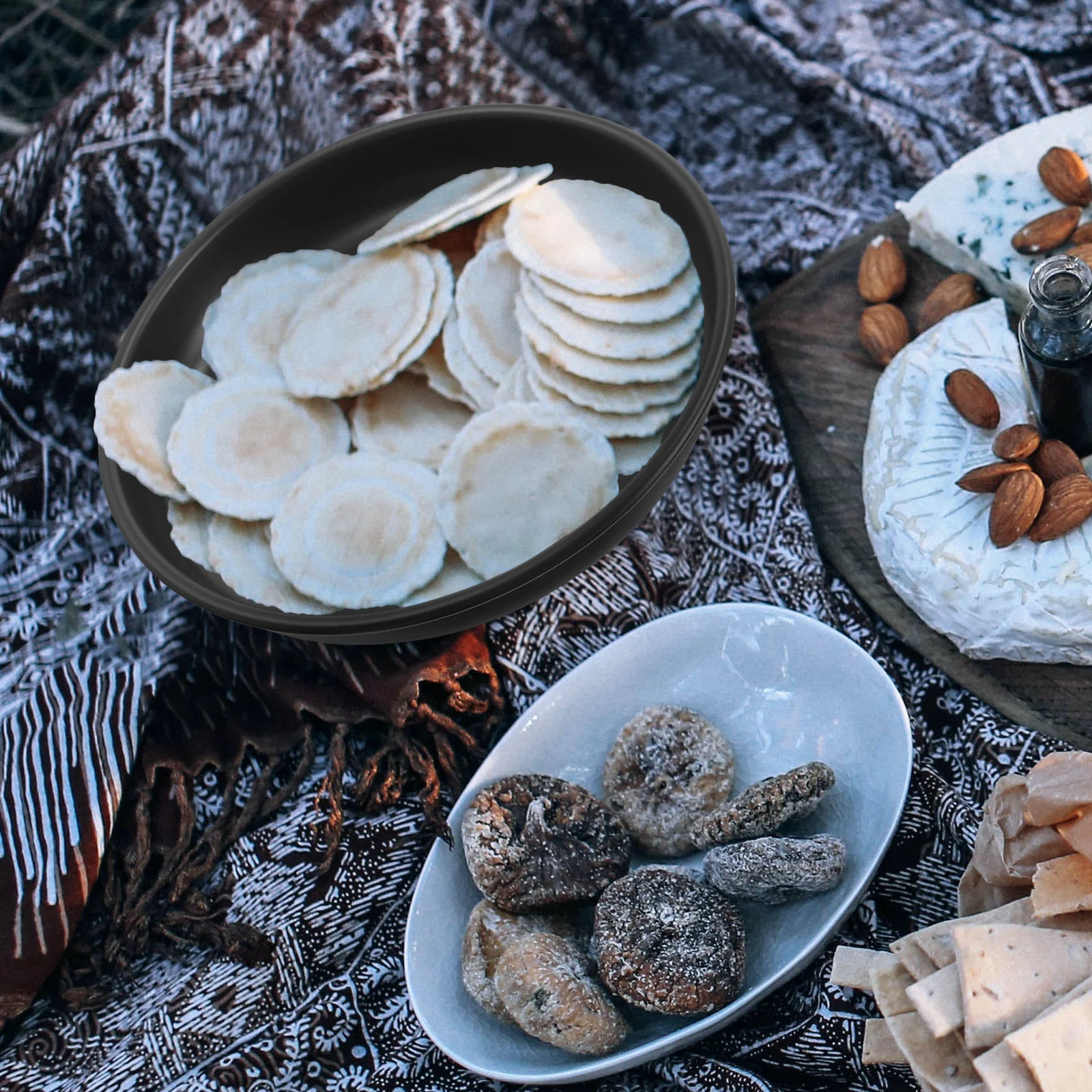 

Aluminum Alloy Fruit Vegetable Tray Outdoor Food Storage Multi-Use Picnic Cooling Tray For Party Camping Travel Portable