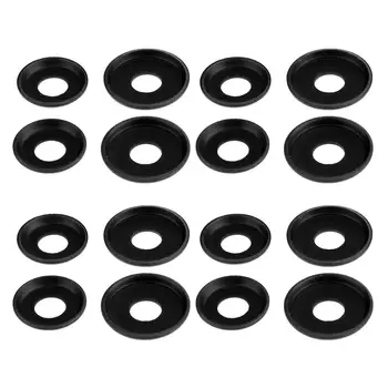 16 Pcs Replacement Longboard / Skateboard Bushings Washers- Skateboard Parts - Black
