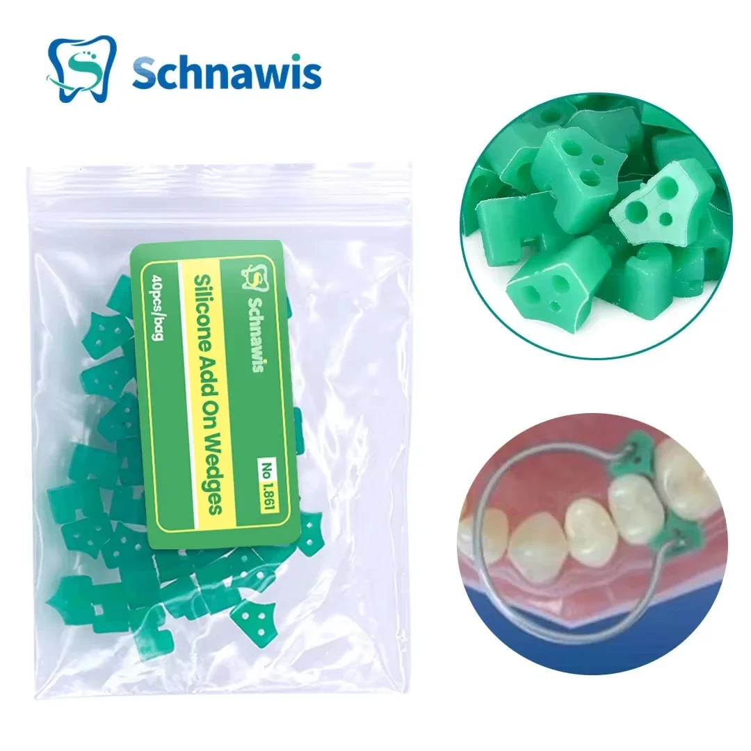 40pcs/Bag Dental Silicone Add On Wedges Can Heat Treatment Up To 150 °C Dentist Tool Dentistry Materials