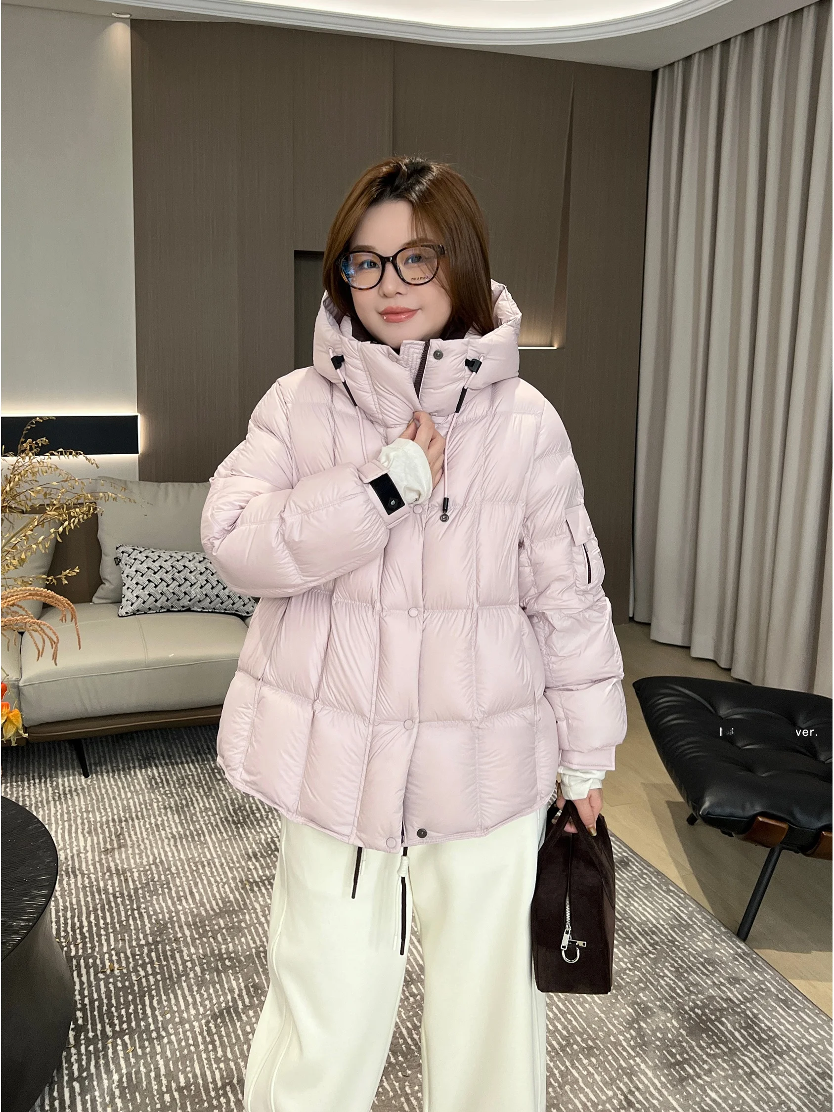 

Женская пуховая куртка JoJo Private Label с капюшоном, 95% белый пух, воротник-стойка, большие размеры, теплая, повседневная, с длинными рукавами