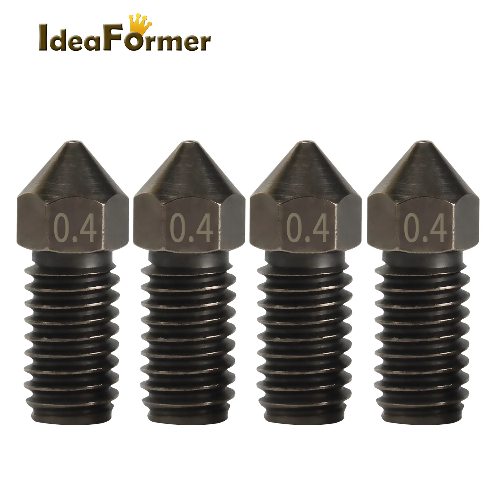 For AnkerMake Nozzles Hardened Stainless Steel 0.4mm M6 Threaded 3D Printer Nozzles 17mm Length 10mm Thread 3D Printer Parts