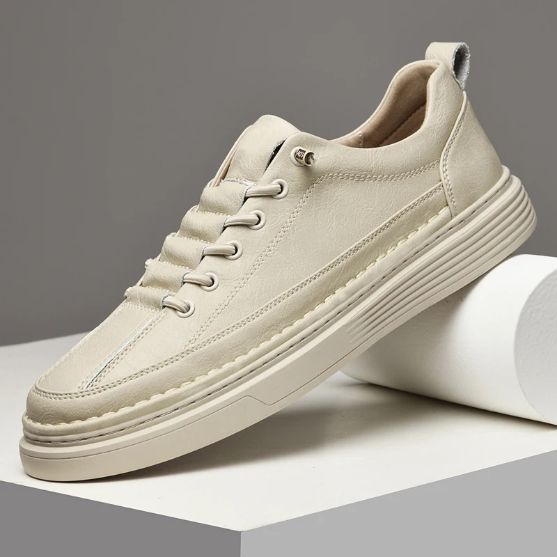 

Fashion New Men's Leather Casual Shoes Durable Oxford Shoes Men's Commuter Work Shoes Versatile Business Shoes Big Size：37-47