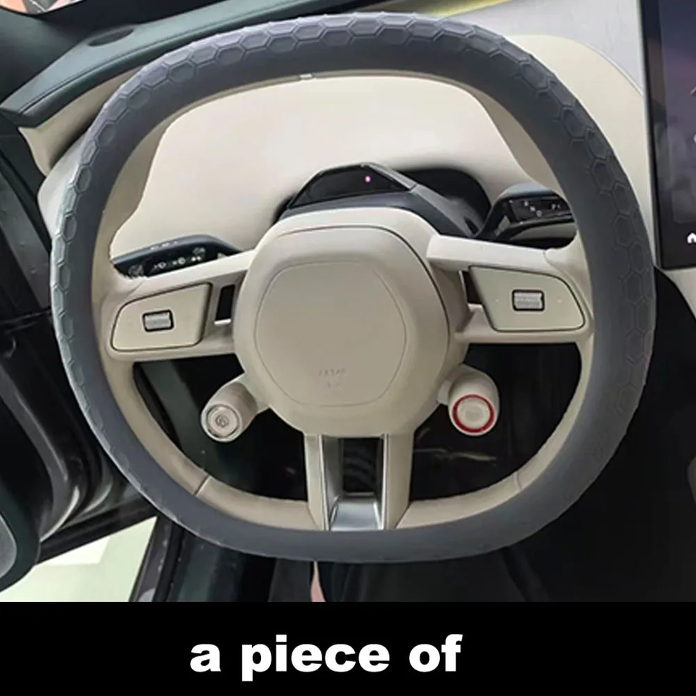 For Xiaomi YU7 2025 2026 Silicone Steering Wheel Cover Non‑Slip All‑Season Circular Protective Sleeve Wear‑Resistant