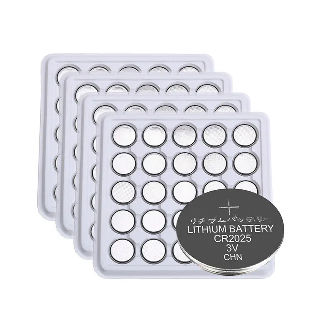 100/200/500pcs CR 2025 3V Lithium Coin Battery Original Cr2025 Button Cell Batteries for Watch Calculator Weight Scale