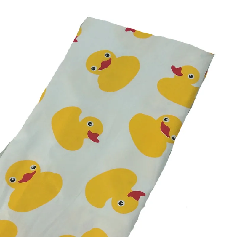 100% Cotton viaPhil Colorful Yellow Chicks & Ducks Series Printed Fabric Patchwork Cloth Dress Home Decor