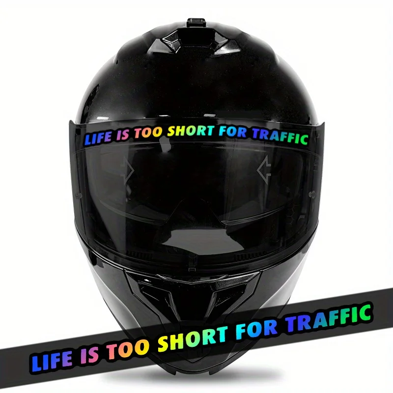 Durable PET Motorcycle Stickers for Helmets Cover Scratches on Glass Metal Surfaces Outdoor Riding
