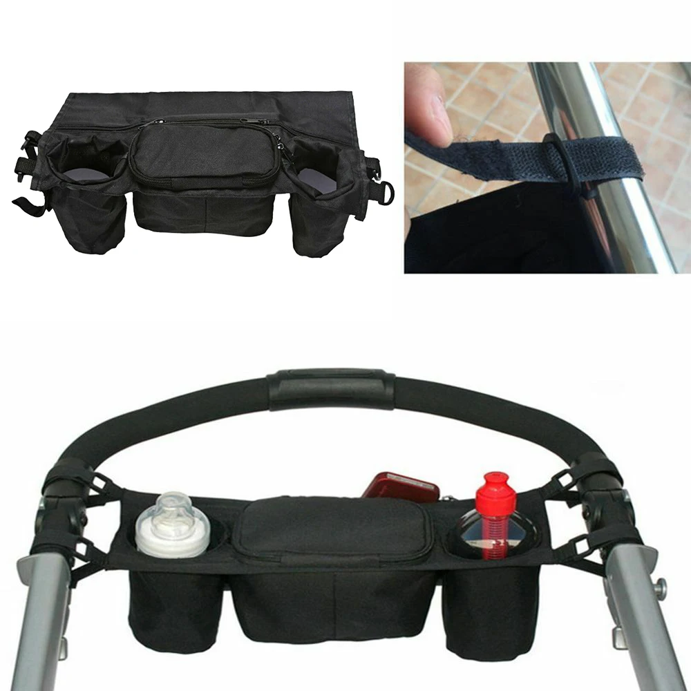 

B49B-Pram Baby Holder Storage Cup Pushchair Bottle Stroller Buggy Bag Organizer