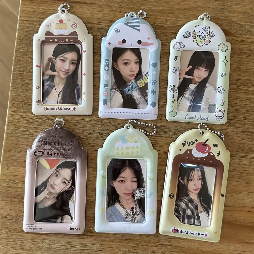 Cute 3 inch Kpop Photocard Holder Mini PVC Idol Photo Frame Gift Y2K Style Card Holder