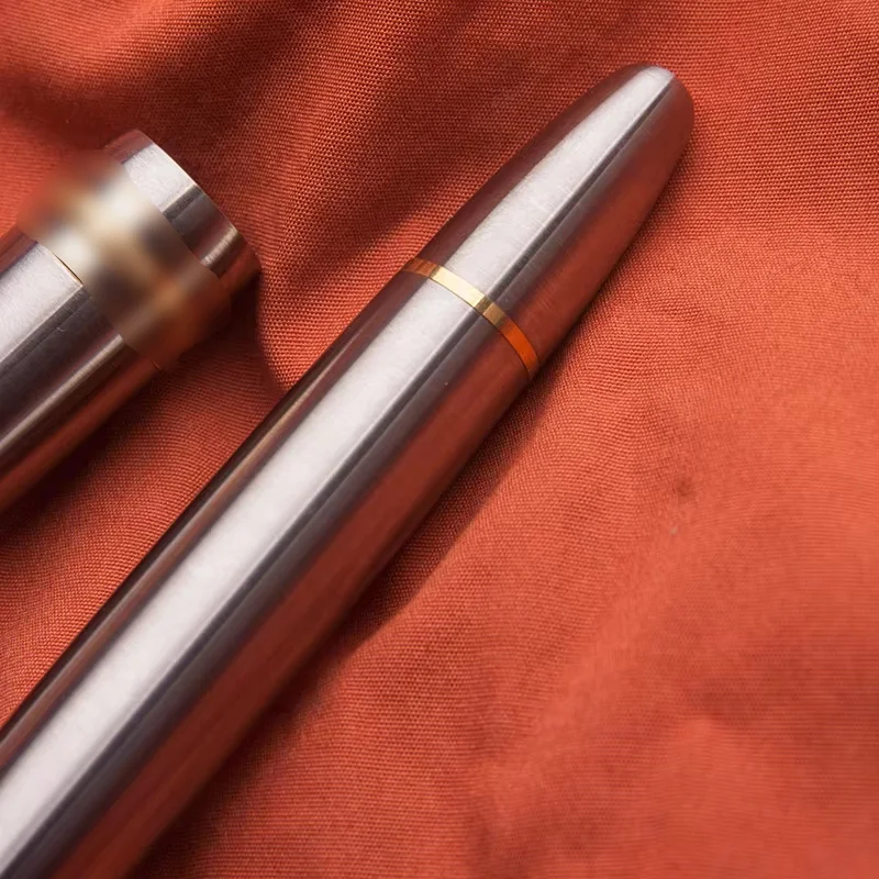 MAJOHN Ti-136 Metal Piston Fountain Pen Titanium Alloy EF/F/M 0.38/0.5/0.7mm Nib Ink Pen Luxuris Writers Office Business Gift