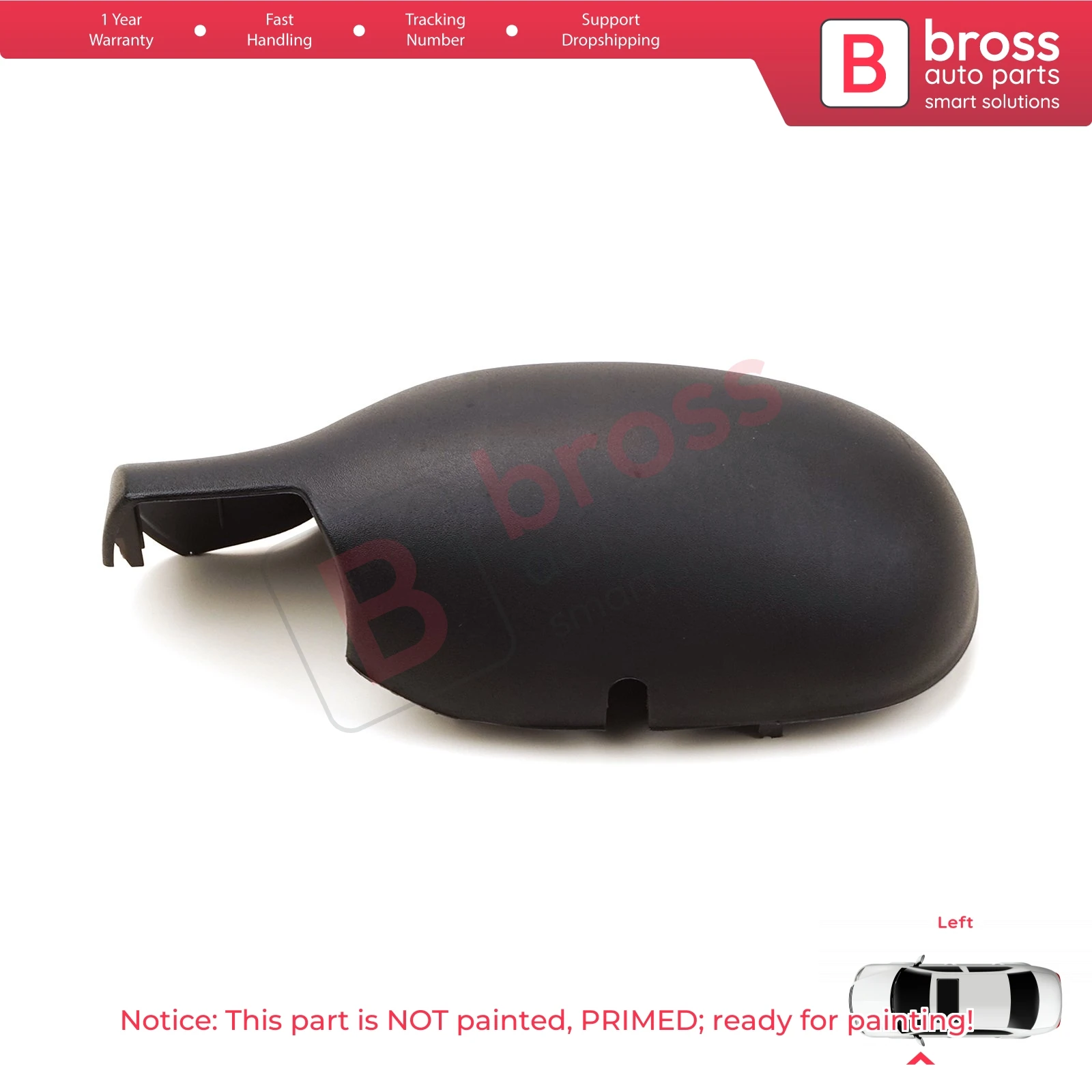 

BSP1105-1 Car Side Rearview Wing Mirror Shell Scull Cap Cover Left 7701471854 for Renault Clio 2 Symbol Megane Scenic 1 Thalia 1