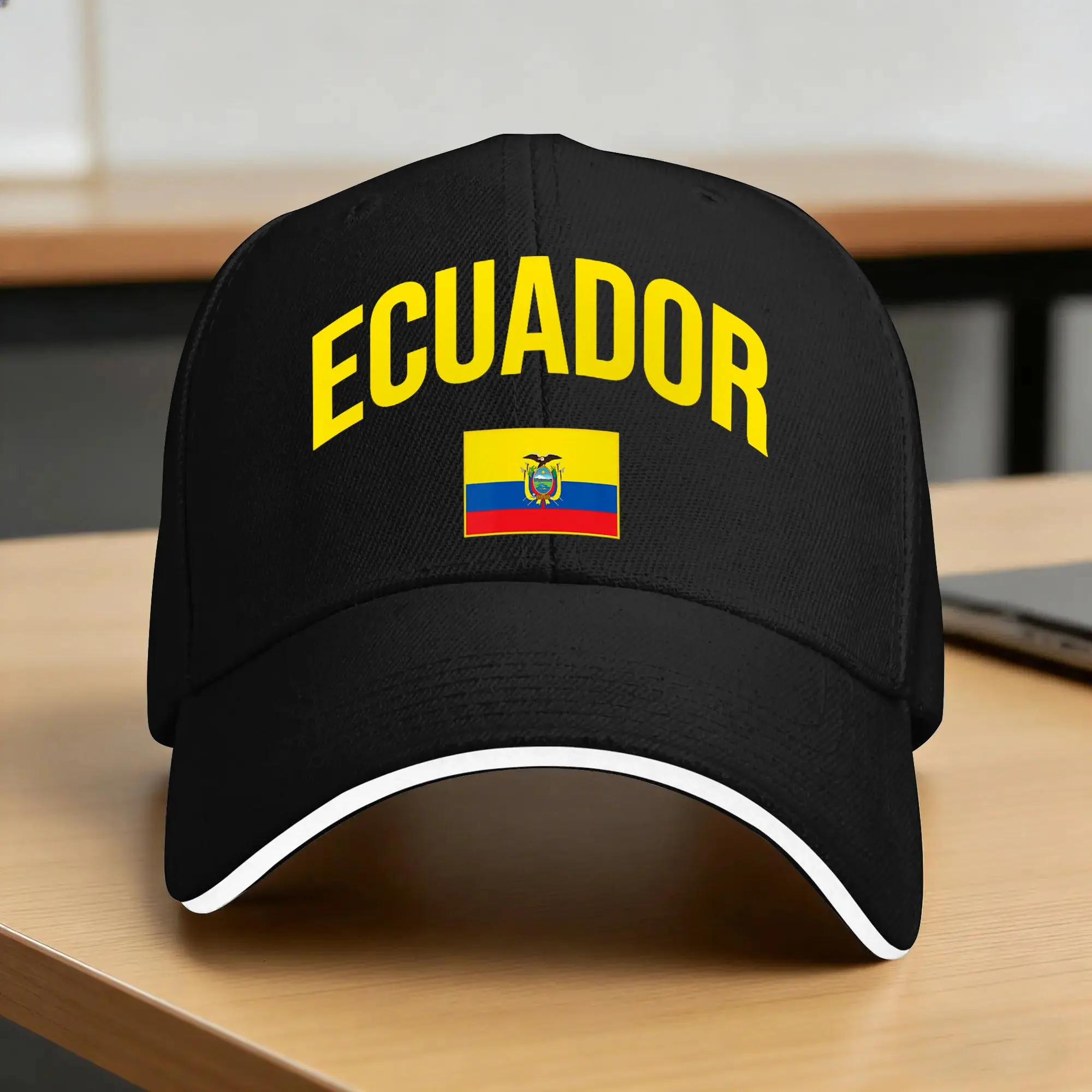 Summer Flag of Ecuador Throwback Design Baseball Cap  Running Hippie Vintage Custom DIY Sun Trucker Hat Sun-Proof Baseball Caps