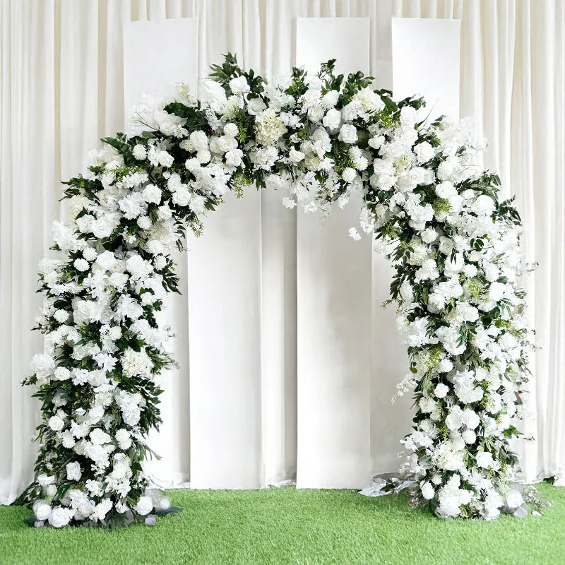 

2.4M Forest U-shaped Arch Wedding Decoration Flower Event Stage Background Decoration Prop Artificial Rose Rows