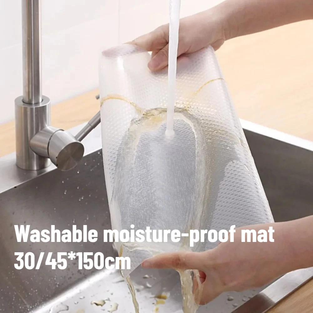 

30/45cm 1.5M Household Drawer Liner Waterproof Oil Resistant Non Slip Shelf Mat Cabinet Protective Pad for Closet Cupboard Home