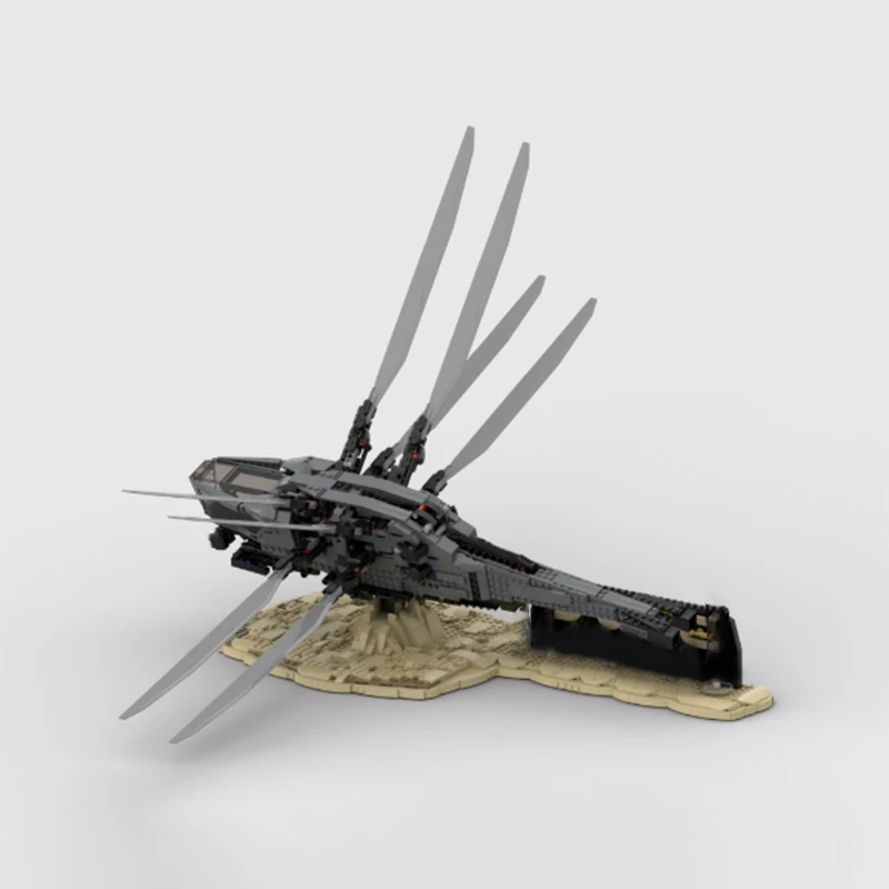 Modelo arquitectónico MOC de 693 Uds., soporte de exhibición de ornitóptero real, modelo educativo, bloques de construcción, regalo de juguetes DIY de cumpleaños