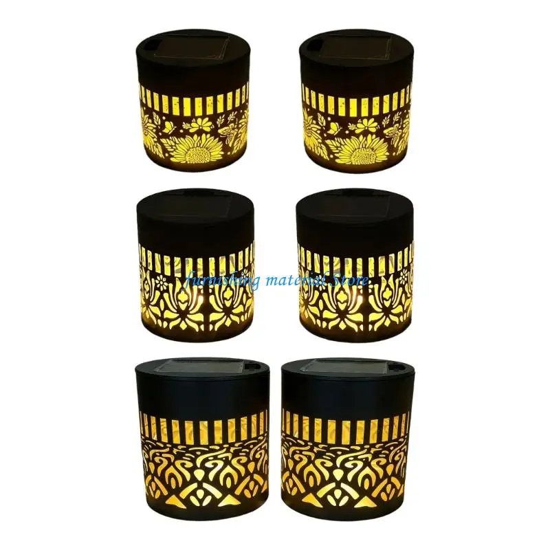 

Y5GD Набор из 2 автоматических солнечных светильников для ландшафтного освещения с цветочным узором, подходящий для сада