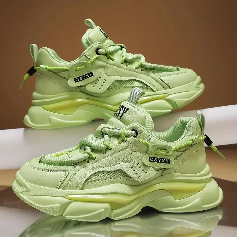 

Men Casual Sneakers Summer Breathable Mesh Shoe Fashion Thick Sole Man Running Shoes Outdoor Anti Slip Basketball Shoes Sneaker