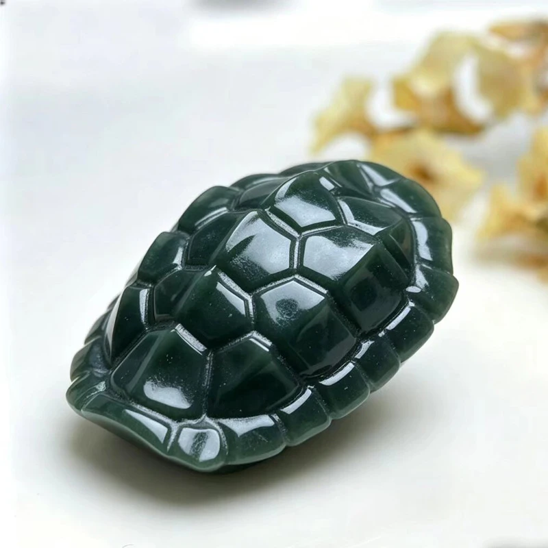 Hotan Jade Qiemou Material Pendant Ornament Auspicious Longevity Decoration Handheld O