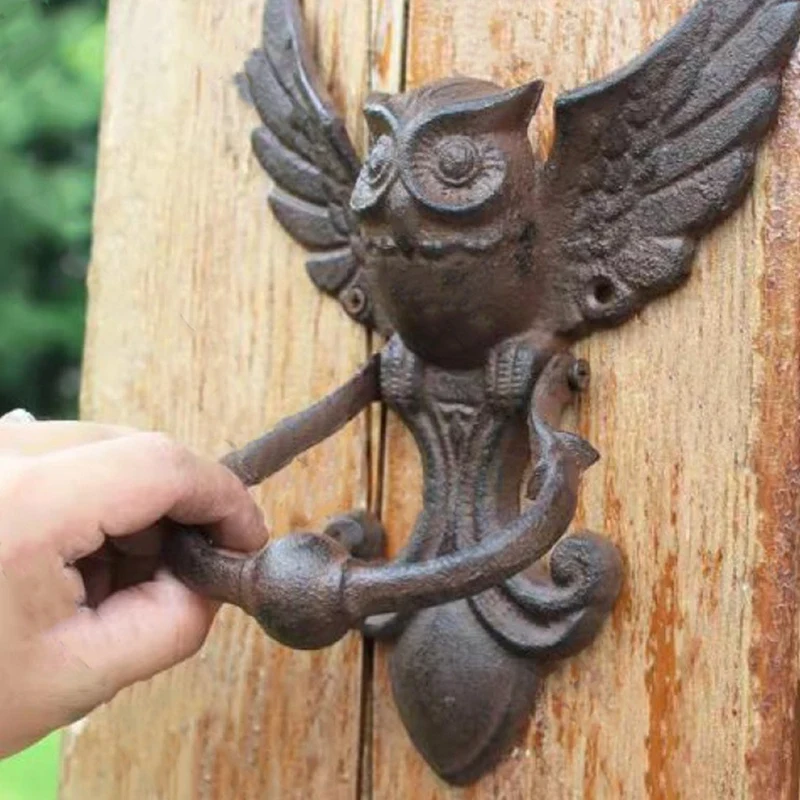 Mystical Owl Cast Door Knocker,Antique Door Handle Courtyard Door Handle