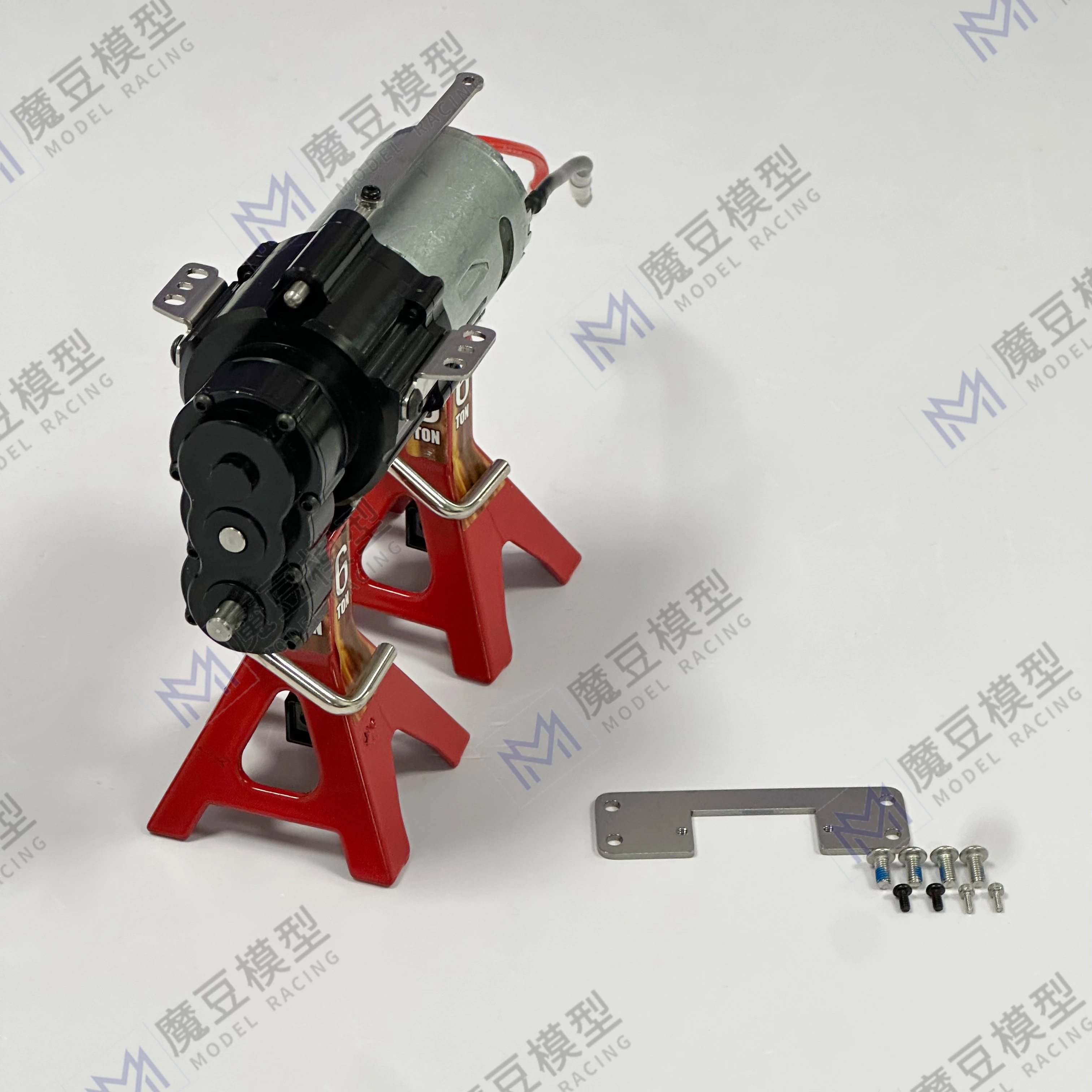 RC 1/14 Metal Simulation 2 Speed Brushed Transmission Gear Box for Tamiya Hydraulic Excavator Loader Dump Tripper DIY Parts