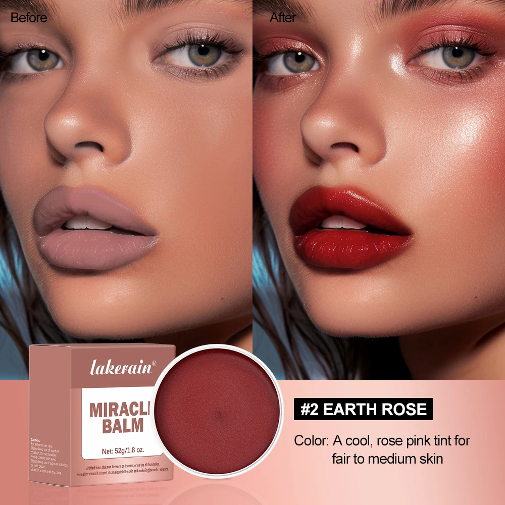 كريم أحمر الخدود متعدد الأغراض لعيون الخدين والشفاه بلسم أحمر الخدود بلمسة نهائية مشعة كريمي خفيف الوزن ومستحضرات التجميل ذات المظهر الطبيعي #3