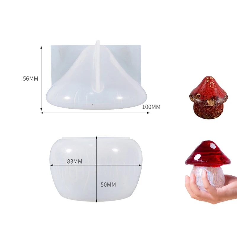 Multi-function Mushroom Heart Storage Boxes for DIY