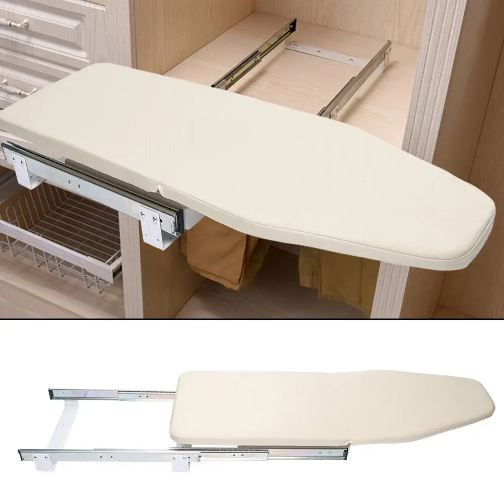 180° Rotation Ironing Board Closet Pull-Out Stow Away Retractable Ironing Table