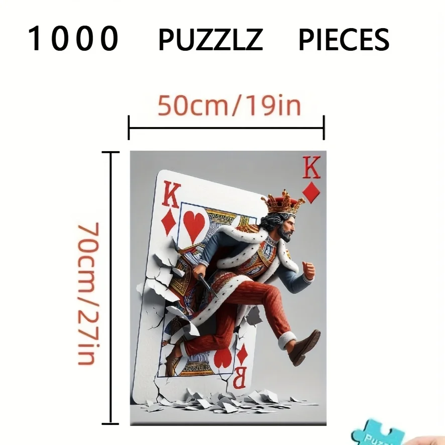 ไพ่โป๊กเกอร์คิงแบบหนา 1000 ใบ - ดีไซน์ไพ่รอยัลสีสันสดใส พร้อมสีหัวใจและสีเพชร เหมาะสำหรับค่ำเกมส์ คริสต์มาส